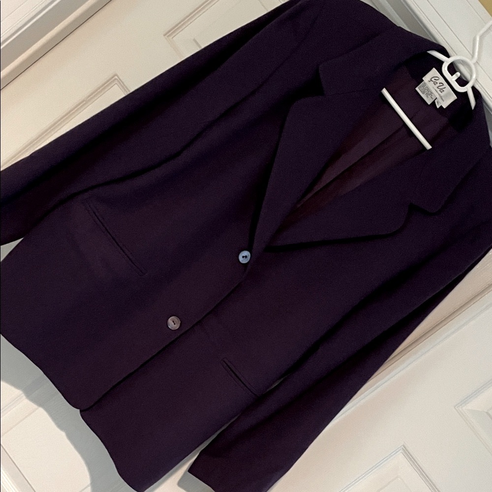 Ca Va wool purple blazer, size XL
